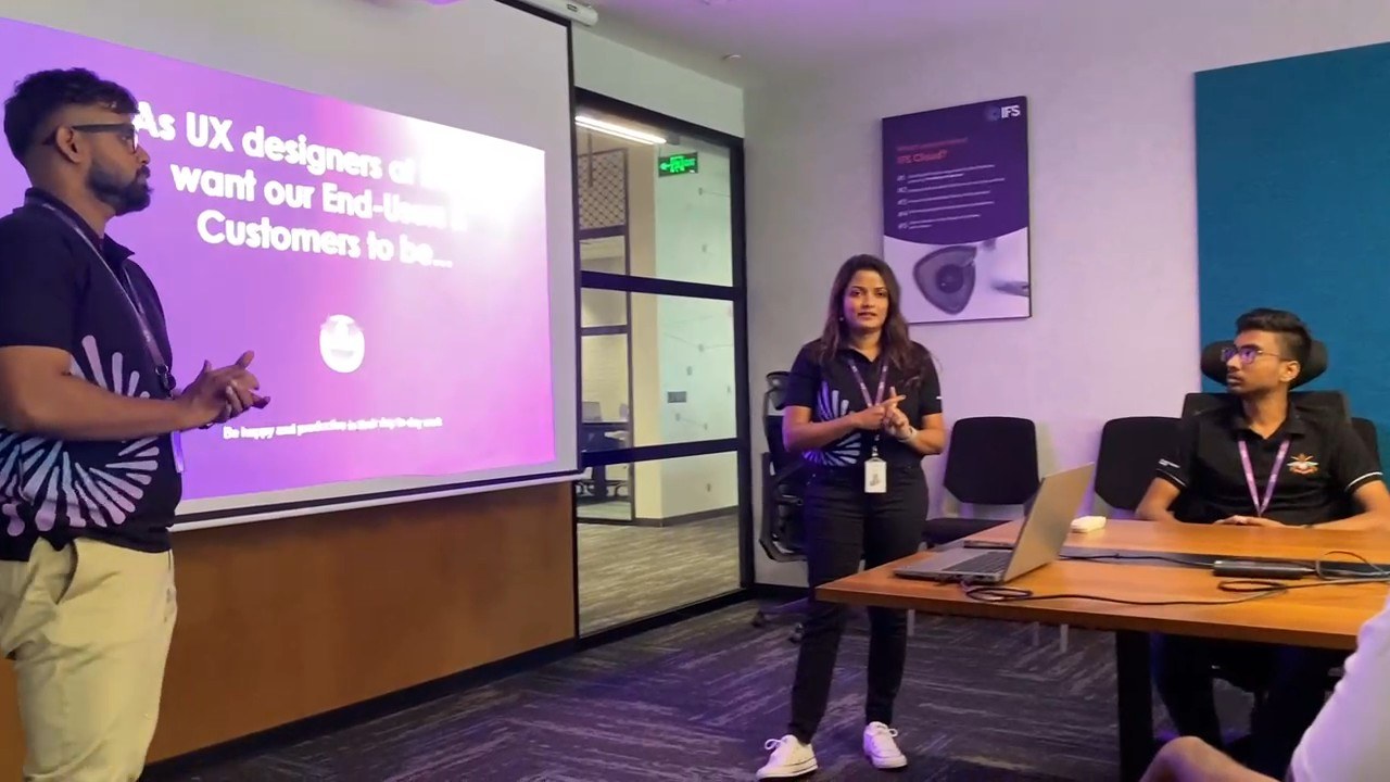 Day in the Life of A UX Designer session at IFS Colombo