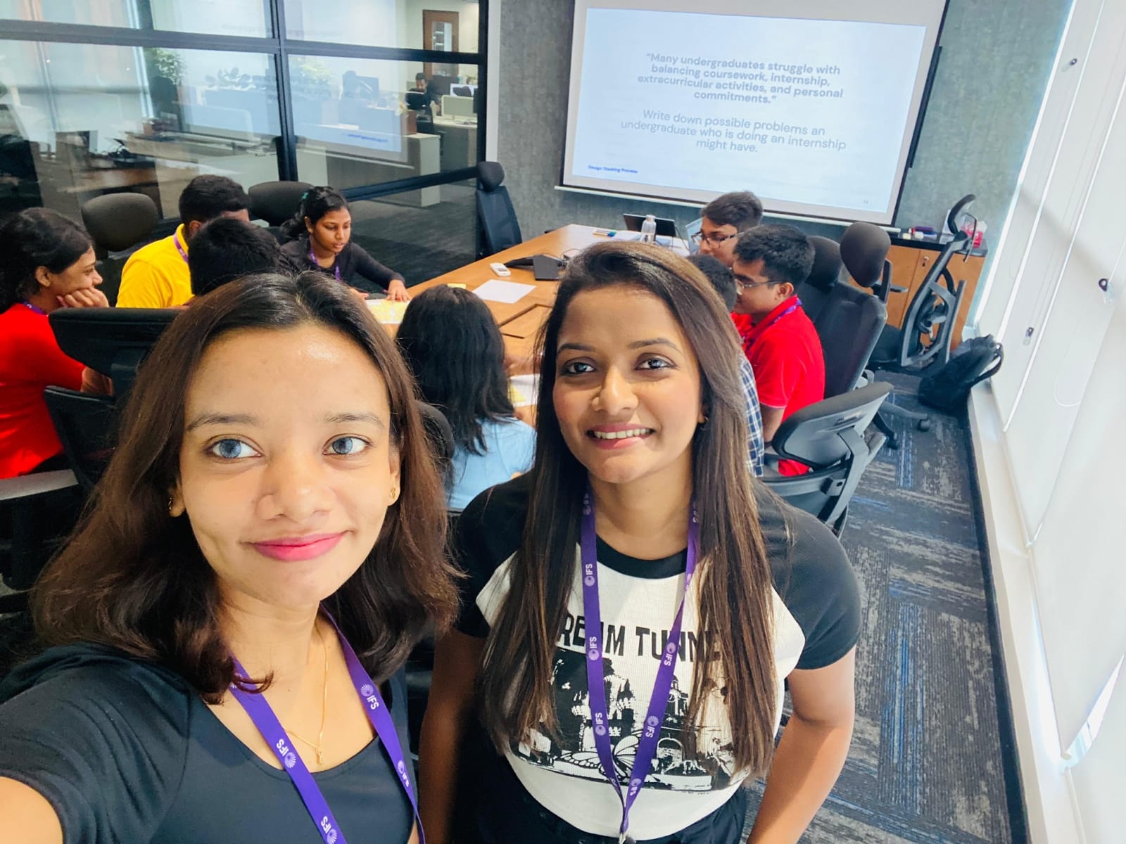 Interns framing the problem statement during the workshop