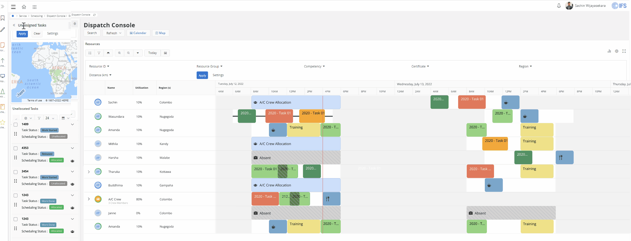 Interactive prototype — inline crew inspection