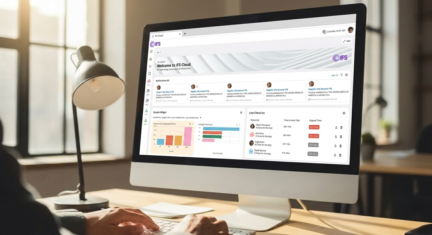 Late Check-in Widget in IFS Home