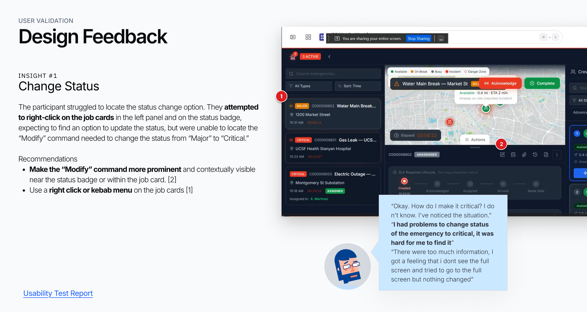 Design Feedback — Change Status