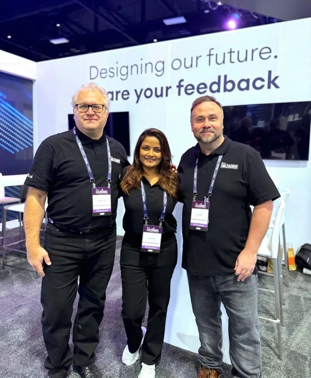 With the Design Lab team at the stand